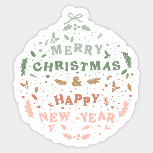 Christmas Greeting Ball Sticker